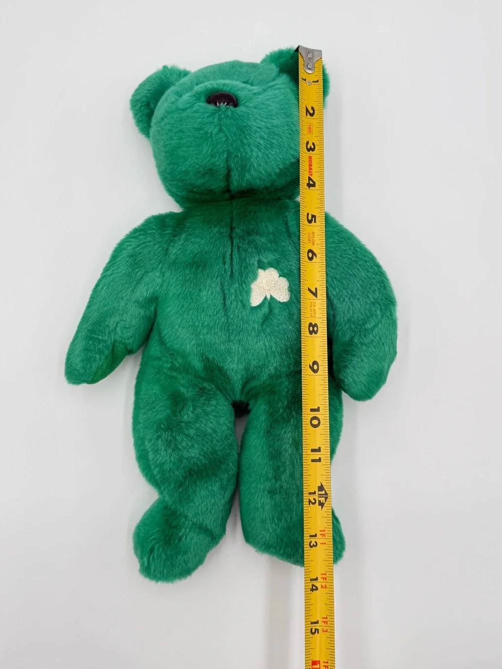 Vintage 1998 TY Beanie Buddy Erin Green Bear Plush Shamrock St Patrick’s Day